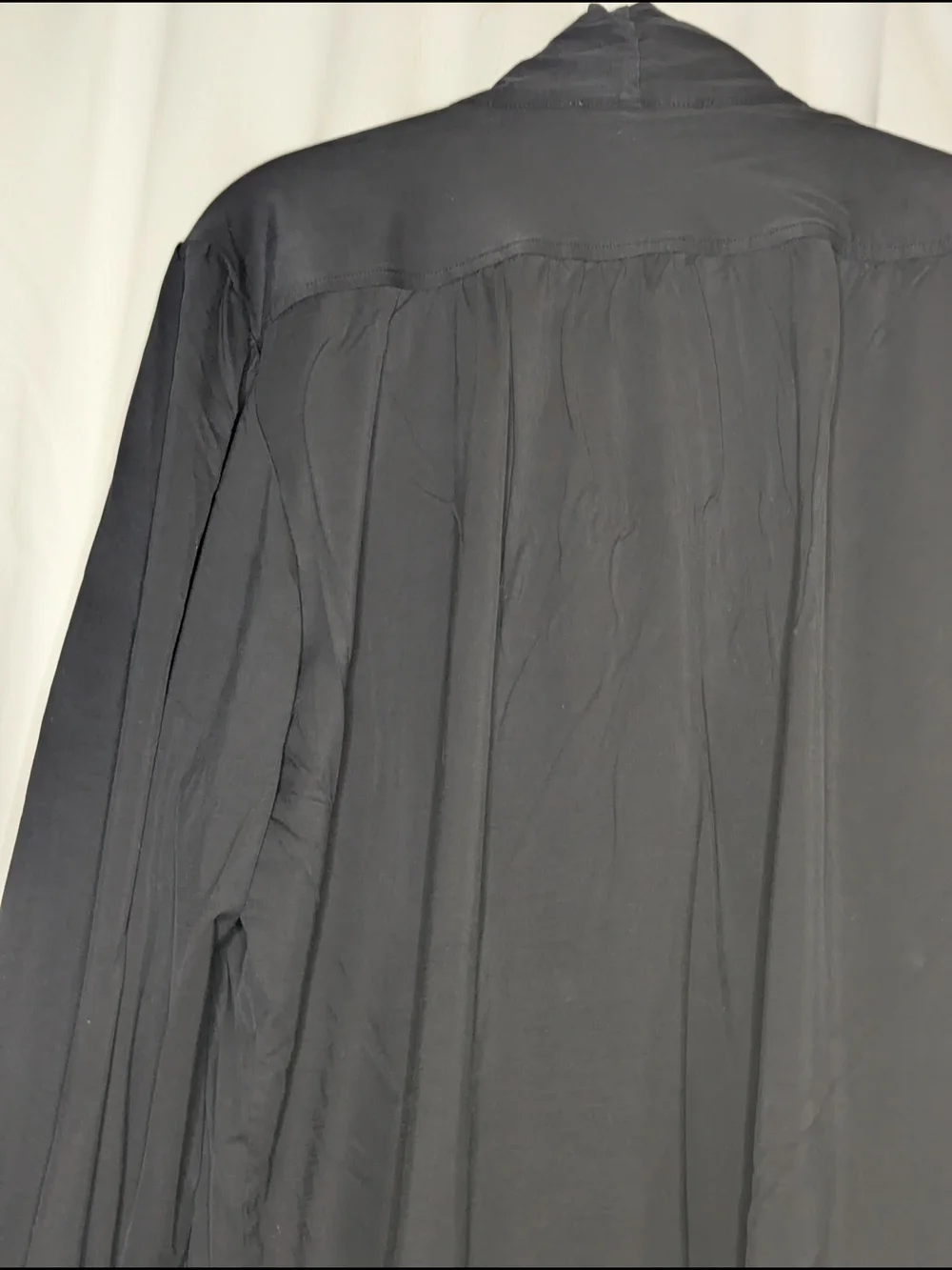 LOFT Black Tie-Neck Blouse